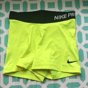 Neon yellow nike pros